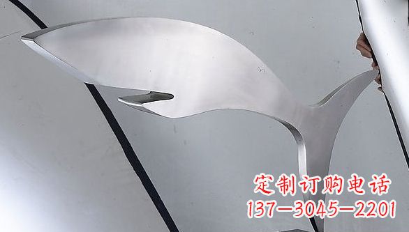 安阳不锈钢抽象鲨鱼动物雕塑