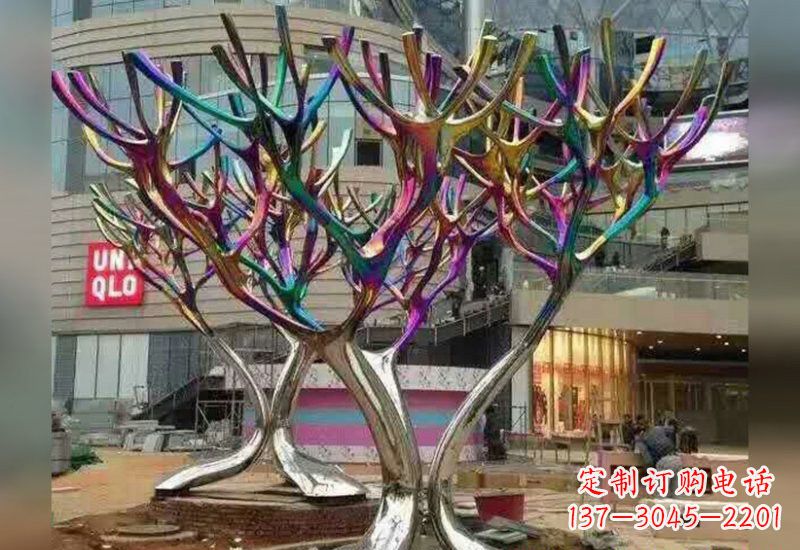 安阳不锈钢抽象树枝雕塑