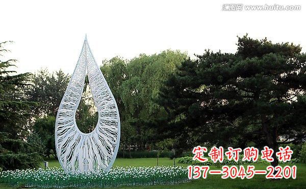 安阳不锈钢抽象水滴雕塑