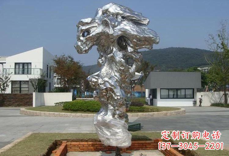 安阳不锈钢抽象太湖石雕塑