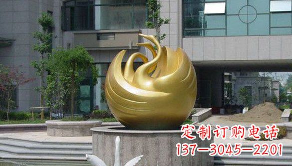 安阳不锈钢抽象天鹅雕塑 (3)