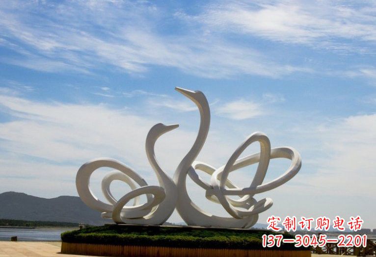 安阳不锈钢抽象天鹅雕塑2