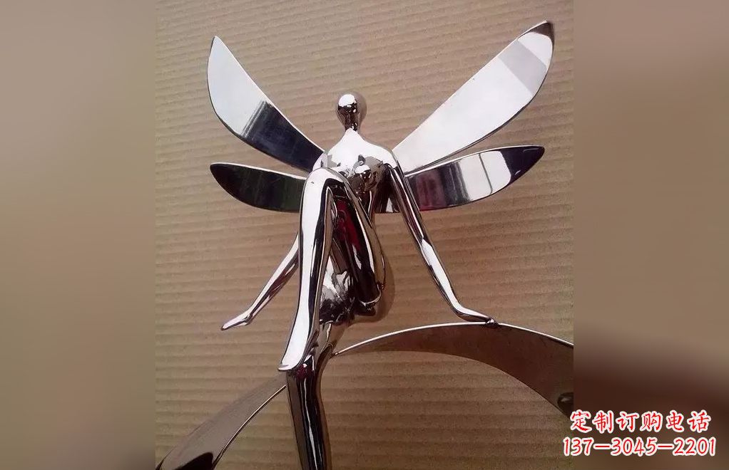 安阳不锈钢抽象天使人物雕塑