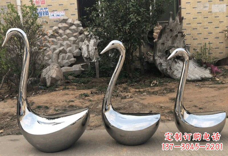 安阳不锈钢抽象天鹅座椅雕塑