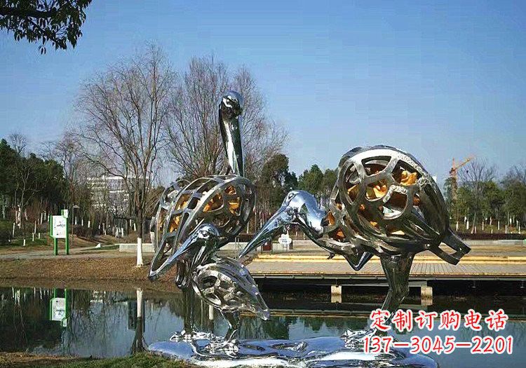 安阳不锈钢抽象仙鹤雕塑222