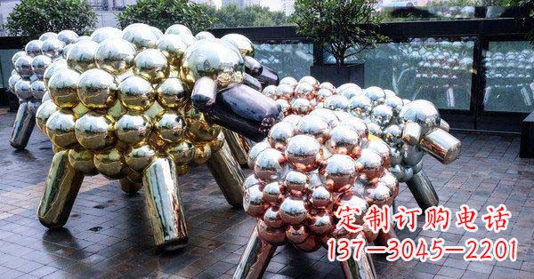 安阳不锈钢抽象小羊肖恩雕塑