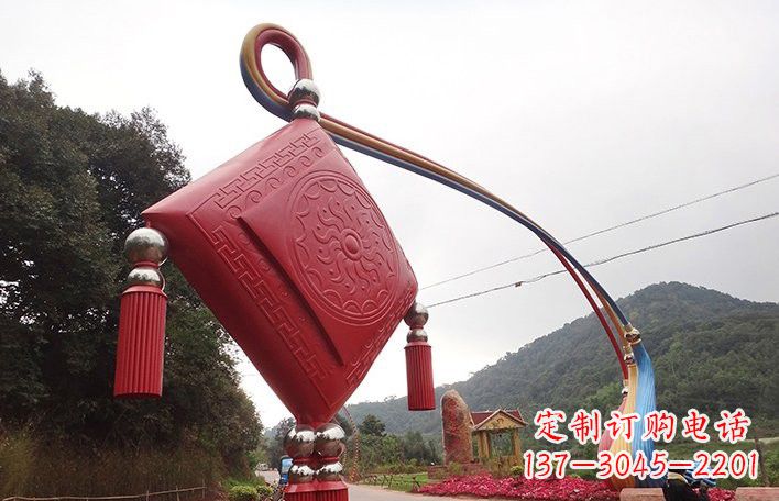 安阳不锈钢抽象中国结拱门