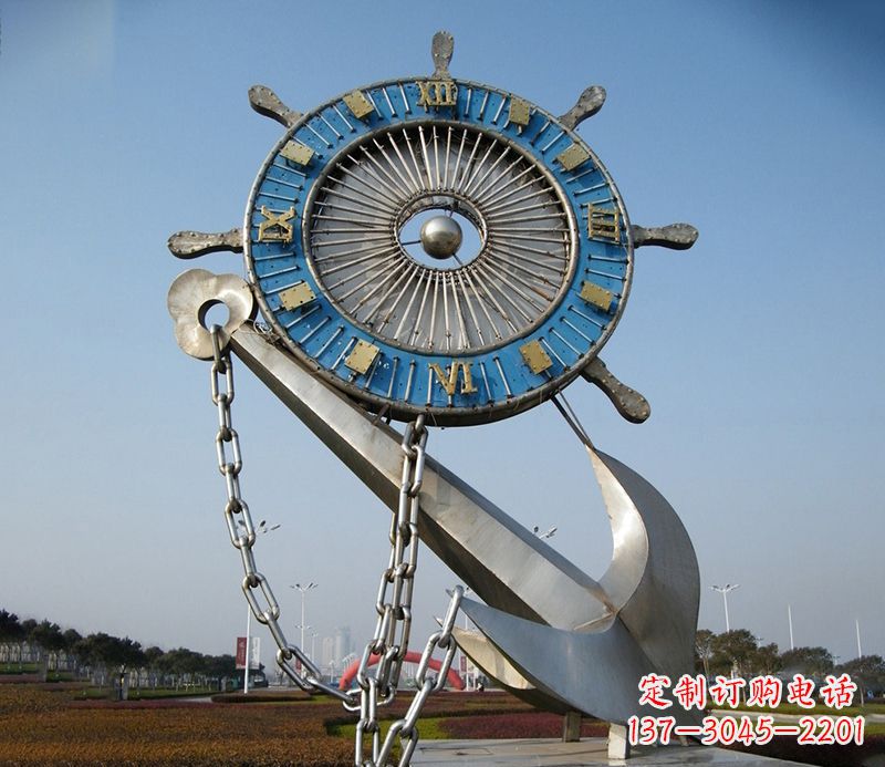 安阳不锈钢船舵雕塑 广场