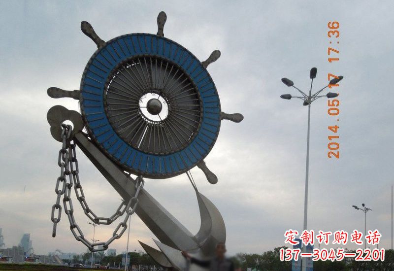 安阳不锈钢船舵船锚雕塑