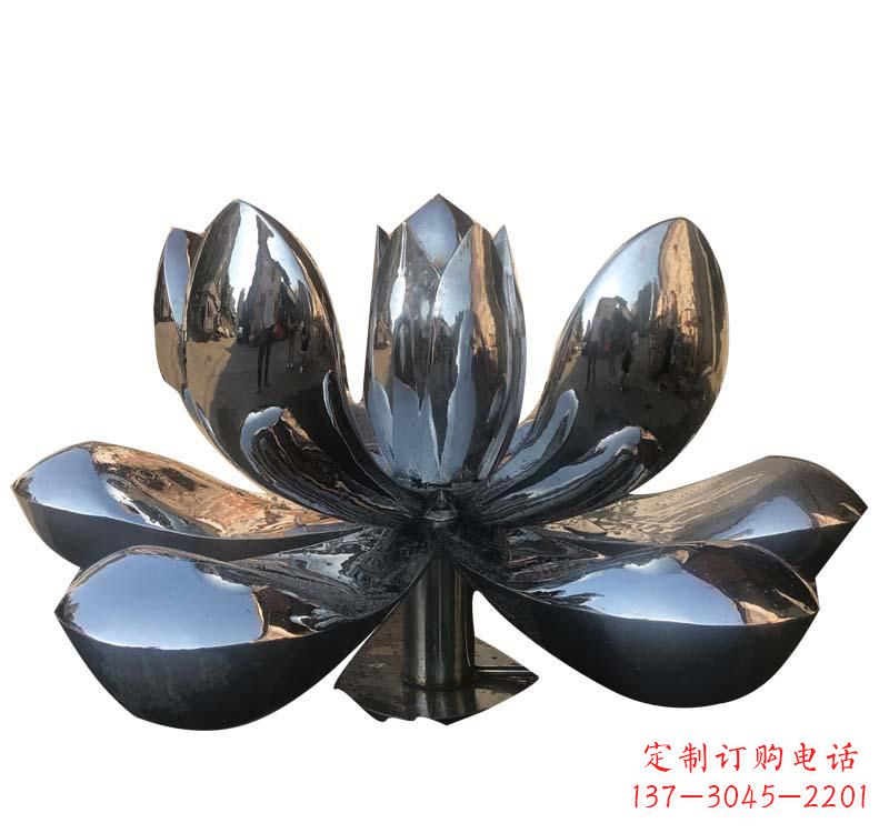 安阳不锈钢创意荷花雕塑