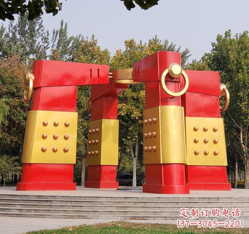 安阳不锈钢创意拱门雕塑