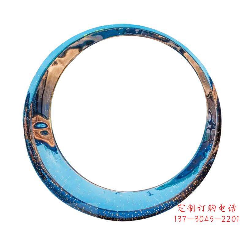 安阳不锈钢创意景观圆环雕塑