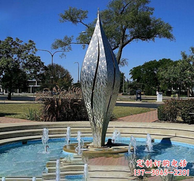 安阳不锈钢创意浪花喷泉雕塑