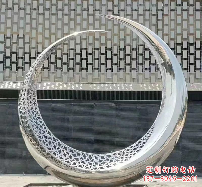 安阳不锈钢创意圆环雕塑