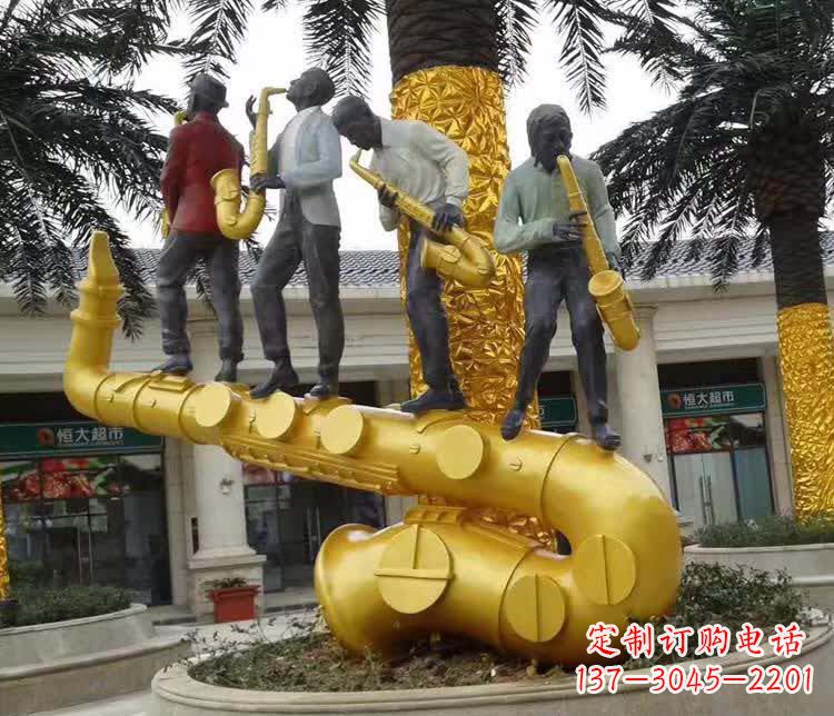安阳不锈钢吹萨克斯人物雕塑