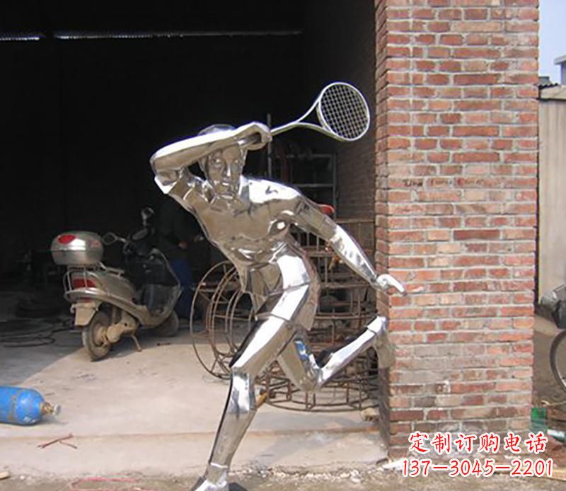 安阳不锈钢打羽毛球雕塑