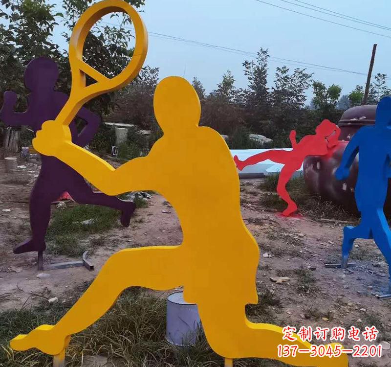 安阳不锈钢打羽毛球雕塑2