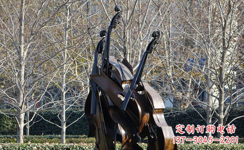 安阳不锈钢大提琴乐器雕塑