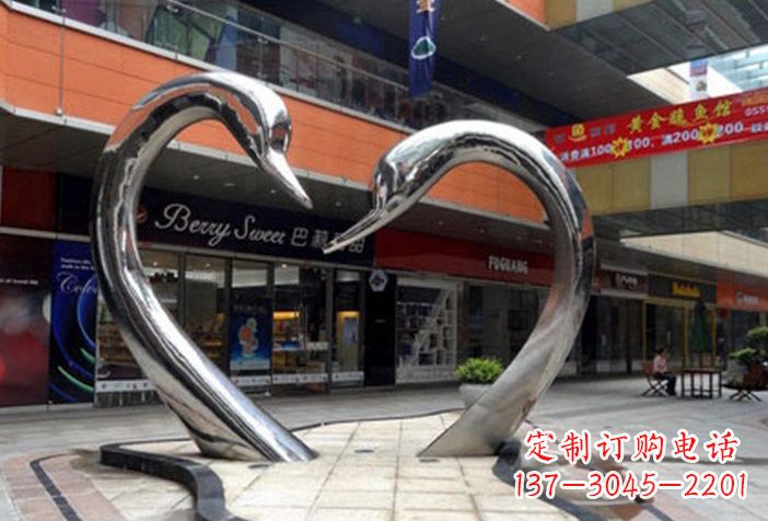 安阳不锈钢大型抽象天鹅雕塑