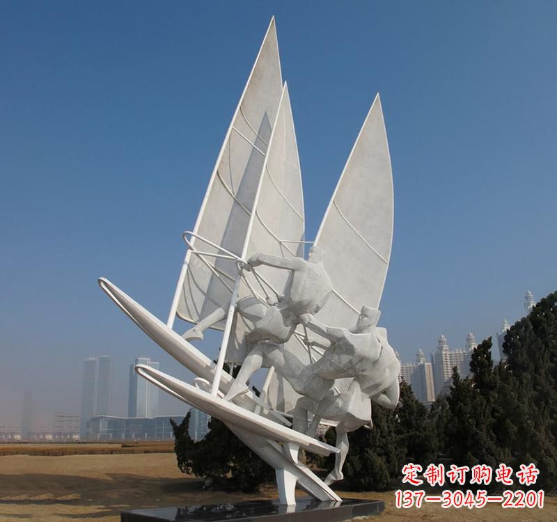 安阳不锈钢大型帆船雕塑