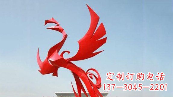 安阳不锈钢大型飞翔的凤凰雕塑
