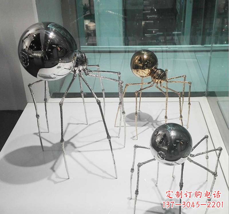 安阳不锈钢大型景观蜘蛛雕塑