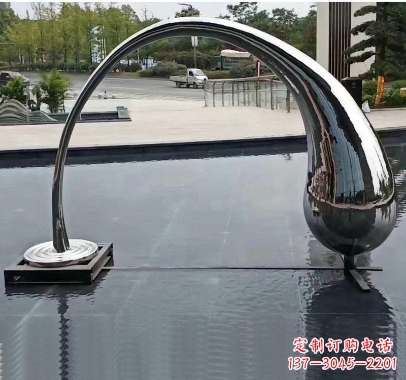 安阳不锈钢大型水滴抽象雕塑