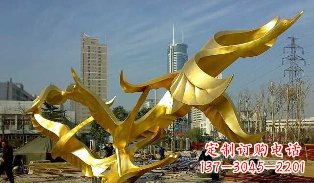 安阳不锈钢大雁雕塑 (4)