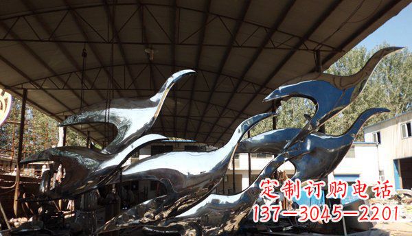 安阳不锈钢大雁雕塑 (2)