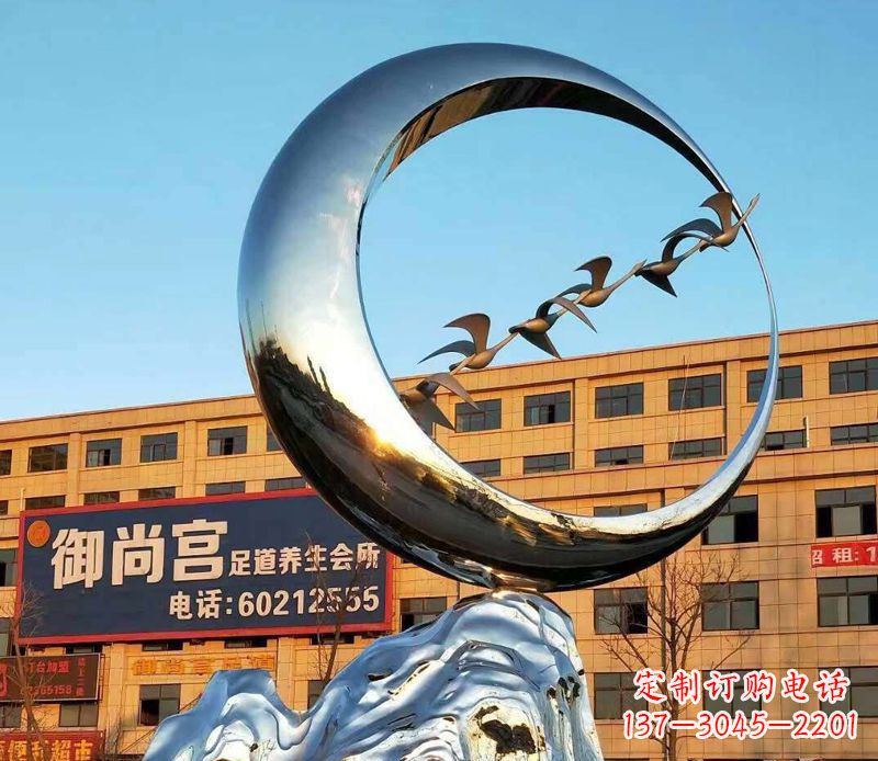 安阳不锈钢大雁雕塑1