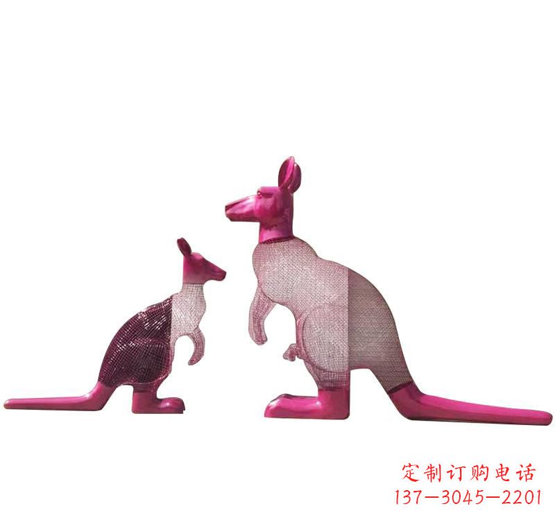 安阳不锈钢袋鼠雕塑