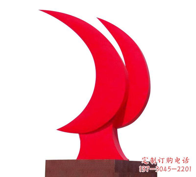 安阳不锈钢党建党旗标志雕塑