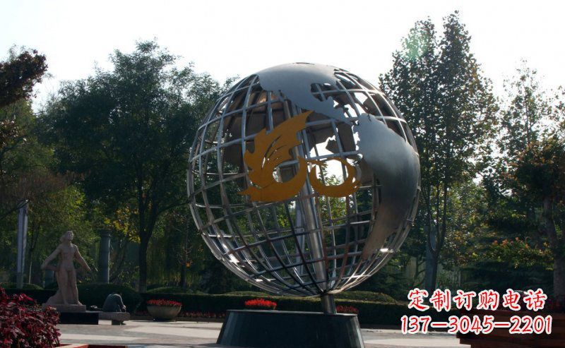 安阳不锈钢地球雕塑 (2)