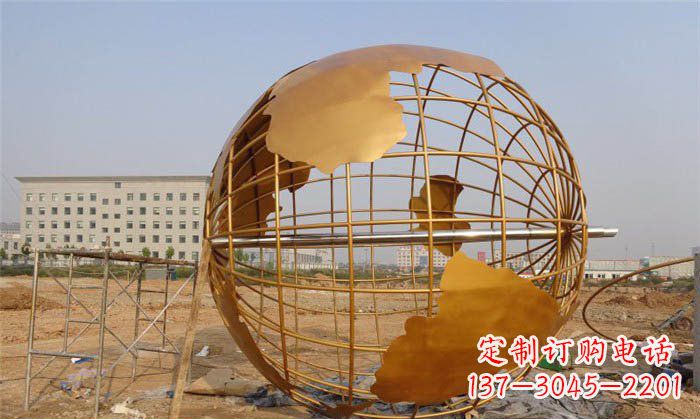 安阳不锈钢地球公园景观雕塑