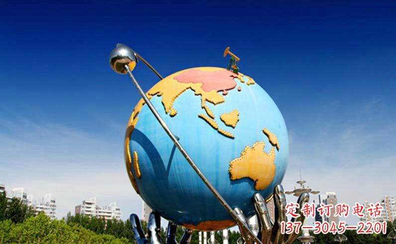 安阳不锈钢地球仪雕塑 (3)