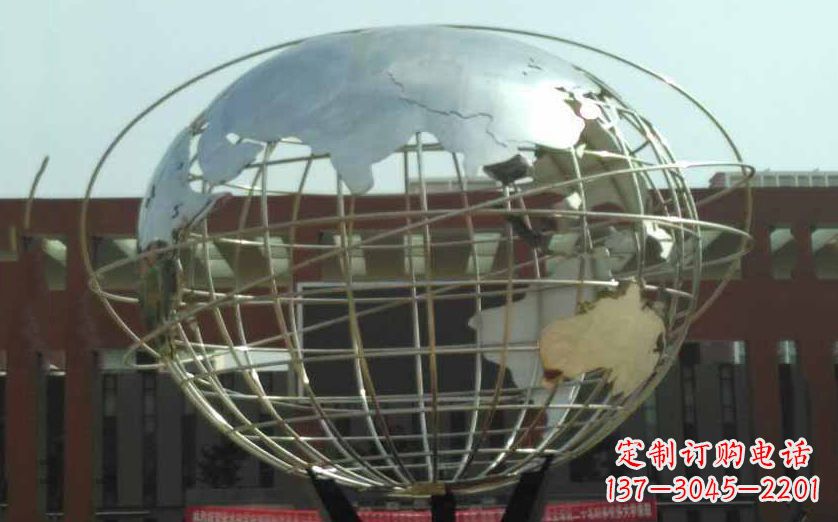 安阳不锈钢地球仪雕塑 (2)