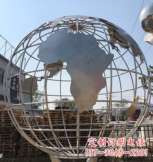 安阳不锈钢地球仪景观雕塑1