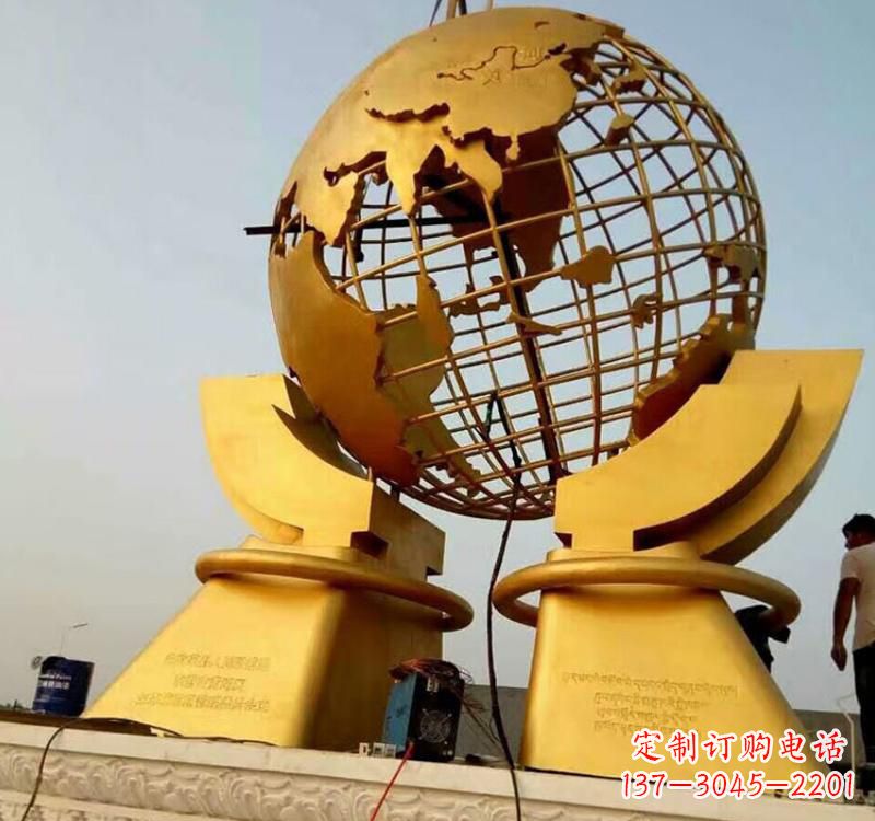 安阳不锈钢地球仪镂空雕塑
