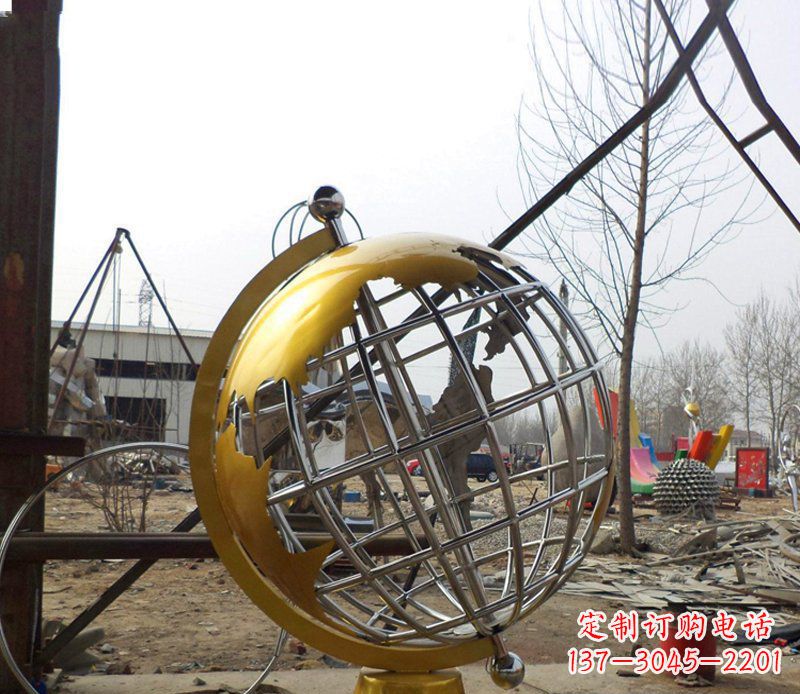 安阳不锈钢地球仪学校雕塑