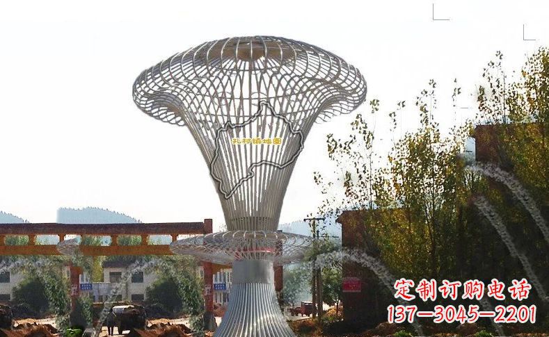安阳不锈钢地图标志城市景观雕塑