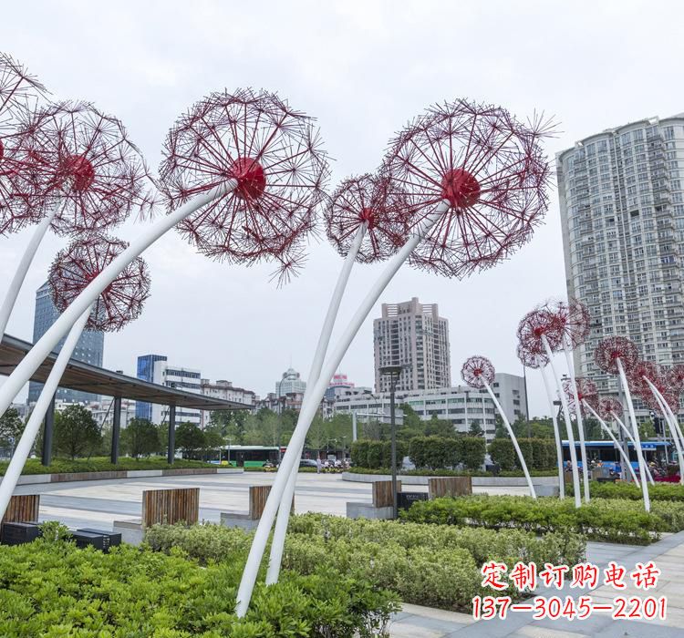 安阳不锈钢灯饰蒲公英雕塑