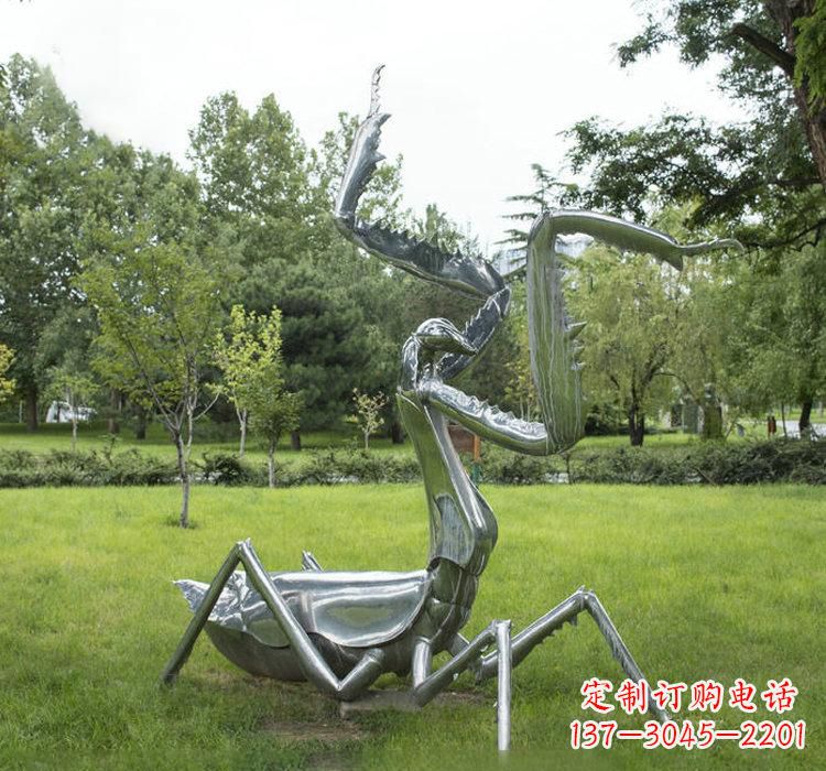 安阳不锈钢动物螳螂雕塑