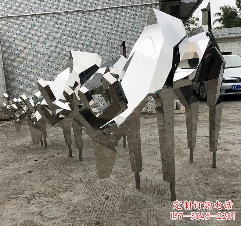 安阳不锈钢动物小鹿雕塑