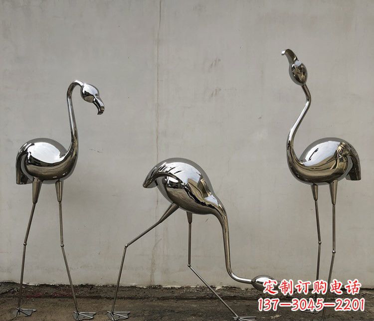安阳不锈钢锻造火烈鸟雕塑 