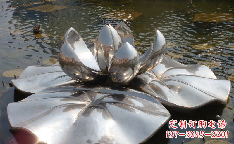安阳不锈钢锻造莲花雕塑 (2)