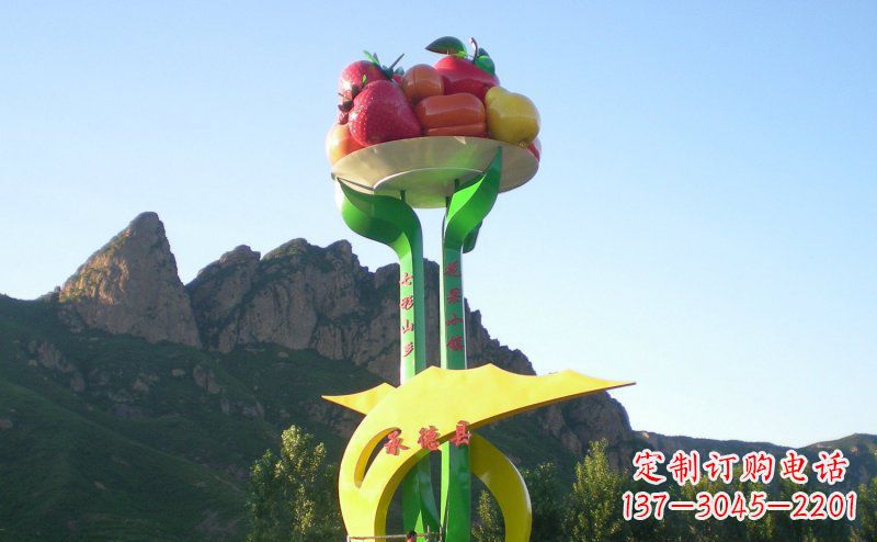 安阳不锈钢锻造苹果雕塑