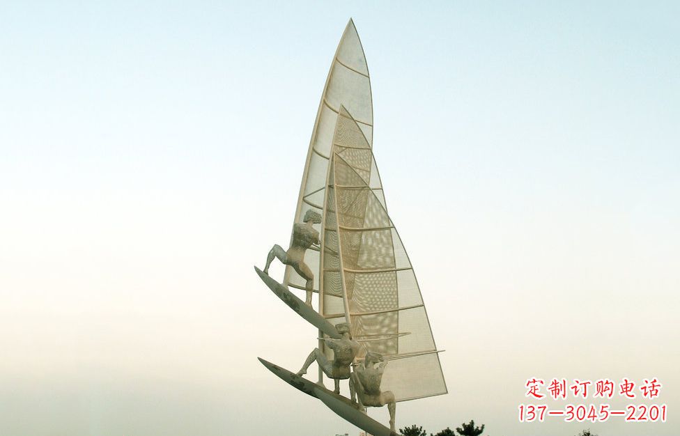 安阳不锈钢帆船比赛广场景观雕塑