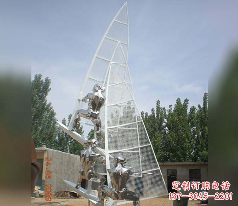 安阳不锈钢帆船公园雕塑