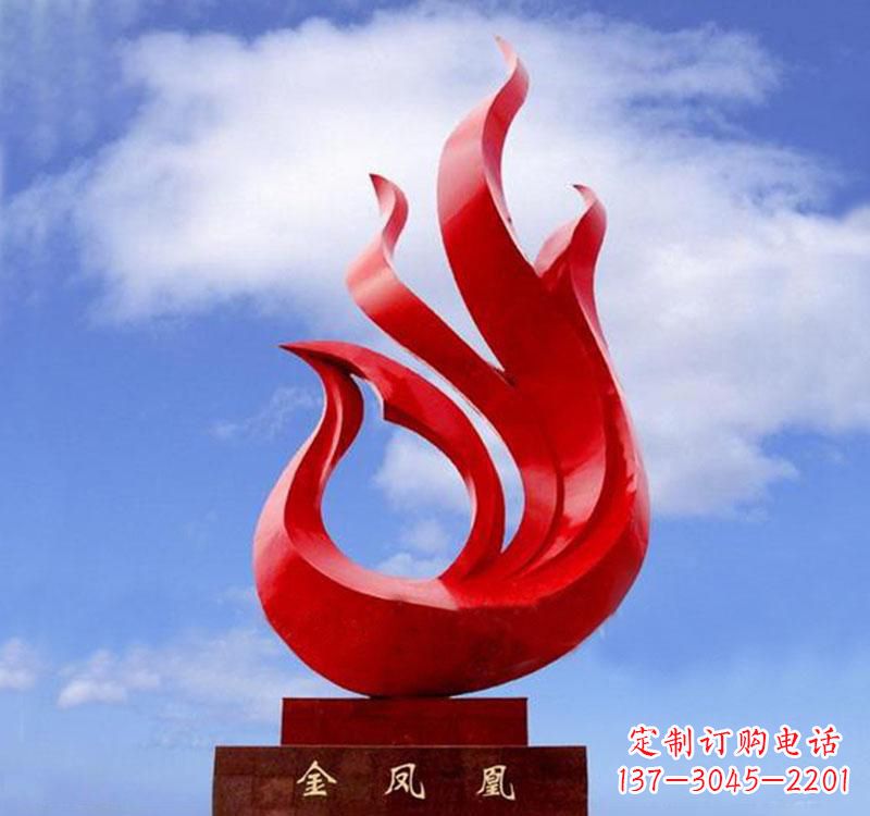 安阳不锈钢仿真凤凰雕塑