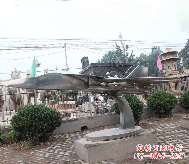 安阳不锈钢飞机景观雕塑